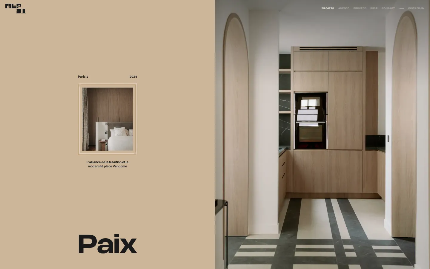 mersi-architecture 브랜드 웹사이트 디자인 레퍼런스