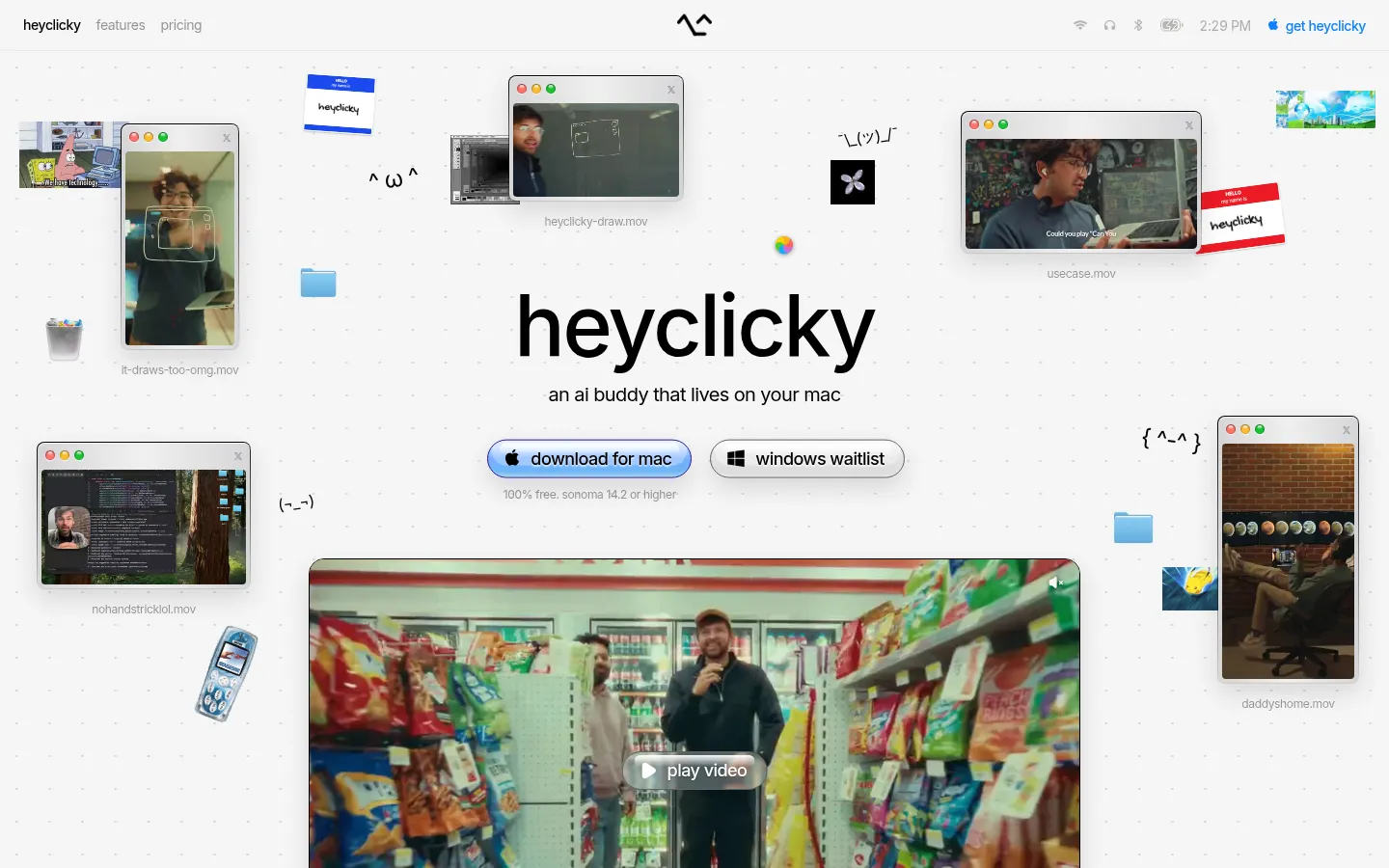 Website Inspiration: heyclicky 브랜드 웹사이트 디자인 레퍼런스