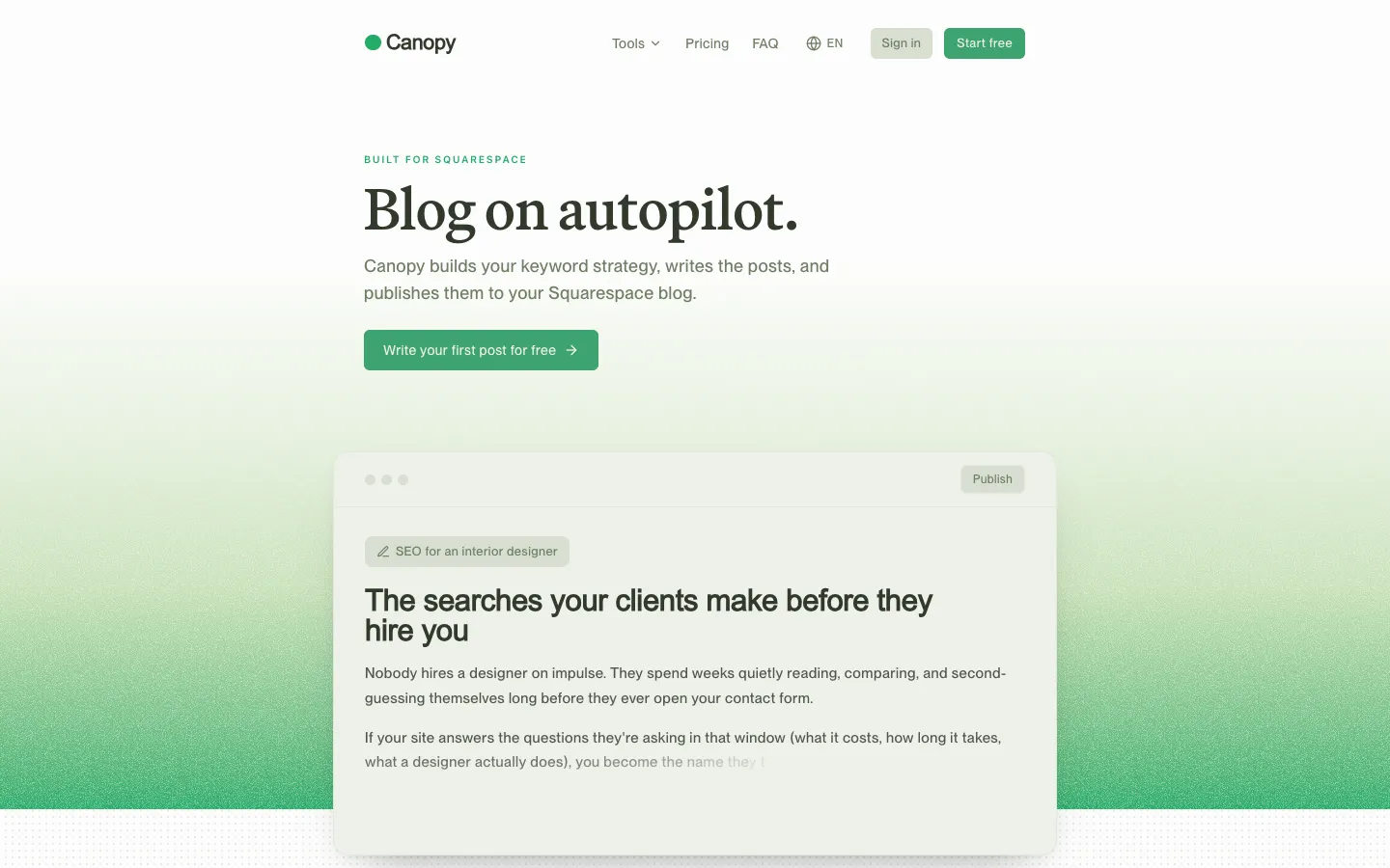 Website Inspiration: Canopy 브랜드 웹사이트 디자인 레퍼런스