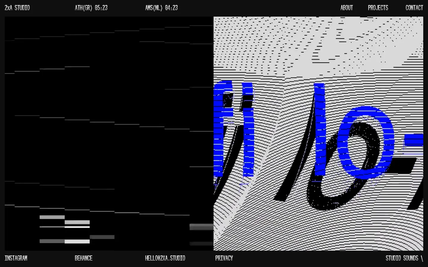 2xA Studio 브랜드 웹사이트 디자인 레퍼런스