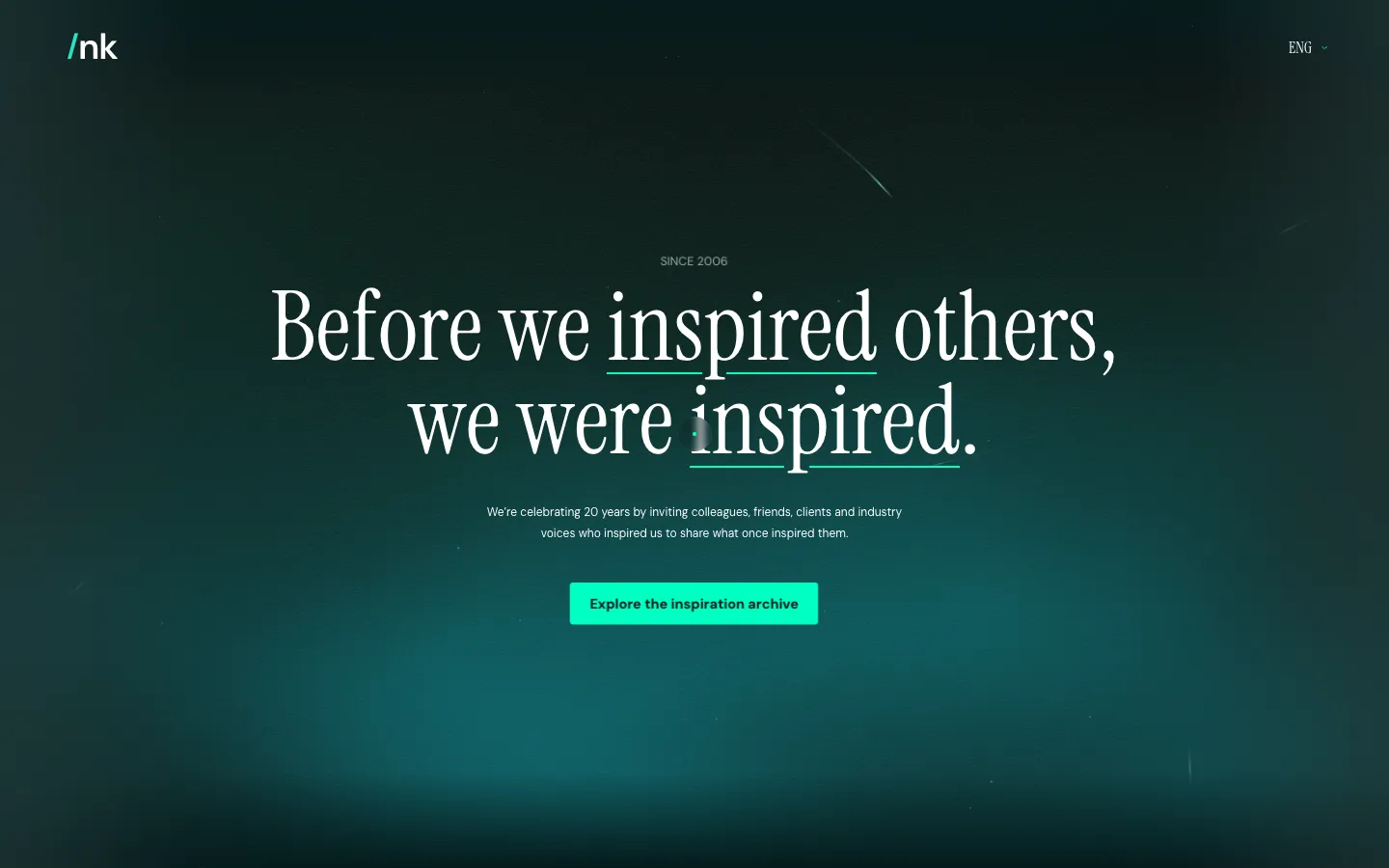 20 Years Inspired by People 브랜드 웹사이트 디자인 레퍼런스
