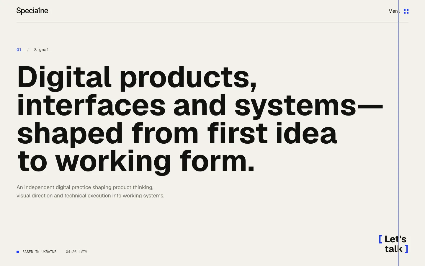 Website Inspiration: Specia1ne 브랜드 웹사이트 디자인 레퍼런스