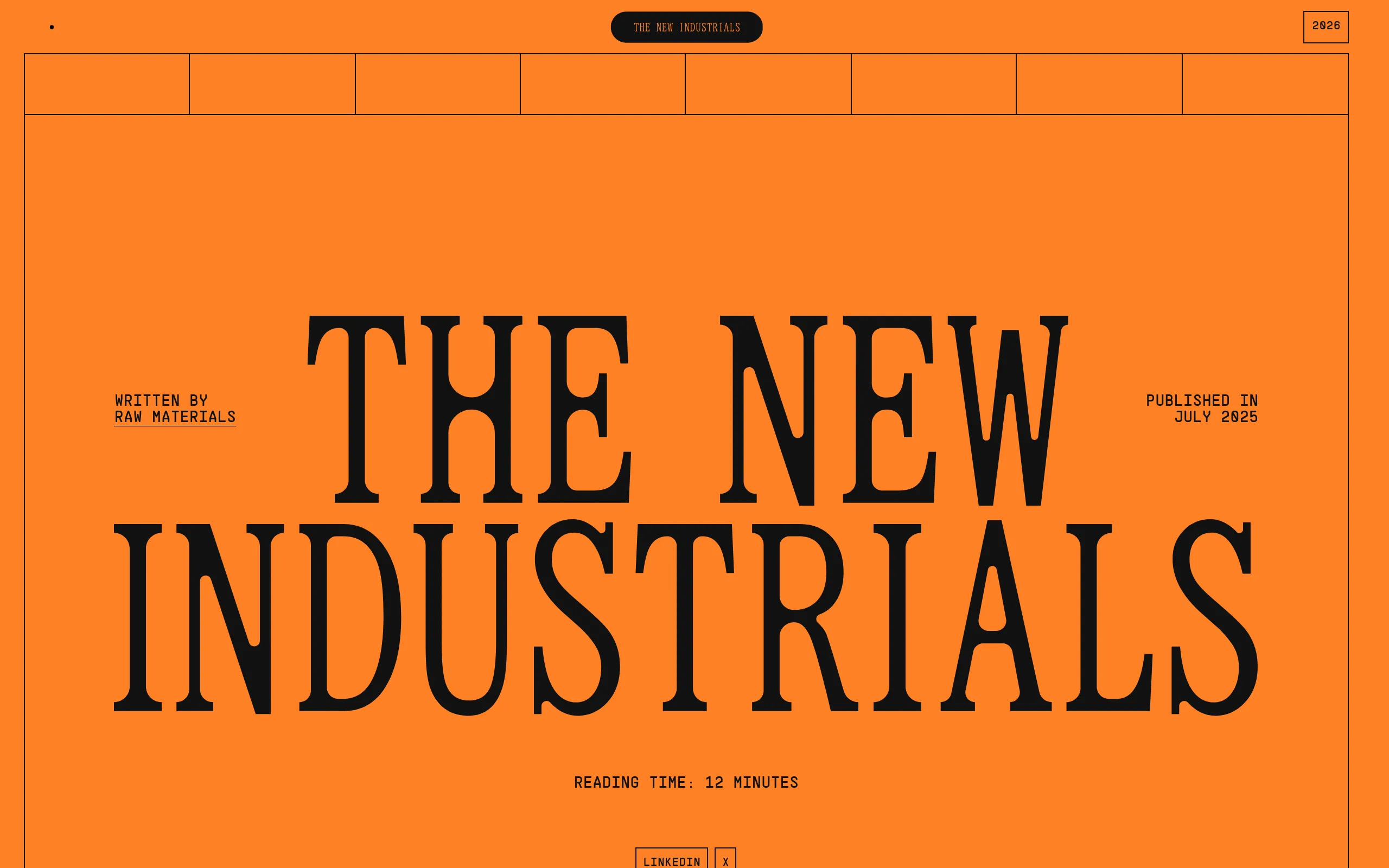 Website Inspiration: The New Industrials 브랜드 웹사이트 디자인 레퍼런스